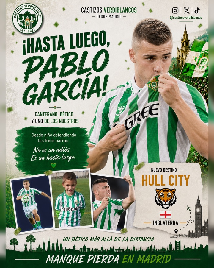 Publicación de despedida a Pablo García